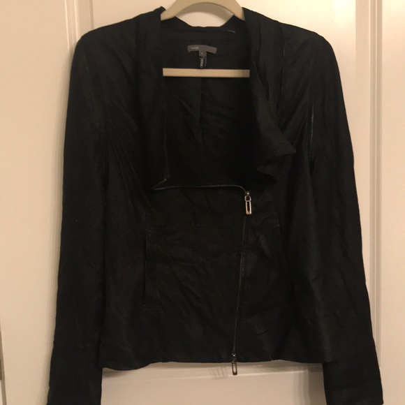 Vince Asymmetrical Leather Moto Jacket/Vest Sz: LG - Picture 3 of 7